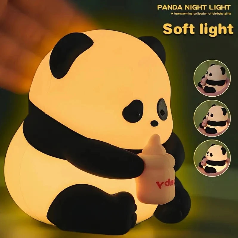 Veilleuse Panda rechargeable forme bouteille de lait