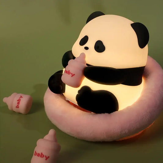Veilleuse Panda rechargeable forme bouteille de lait