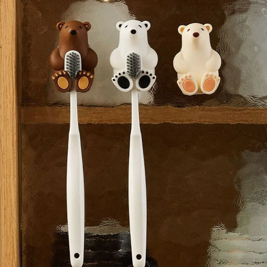 Support brosse à dents mural ours ventouse