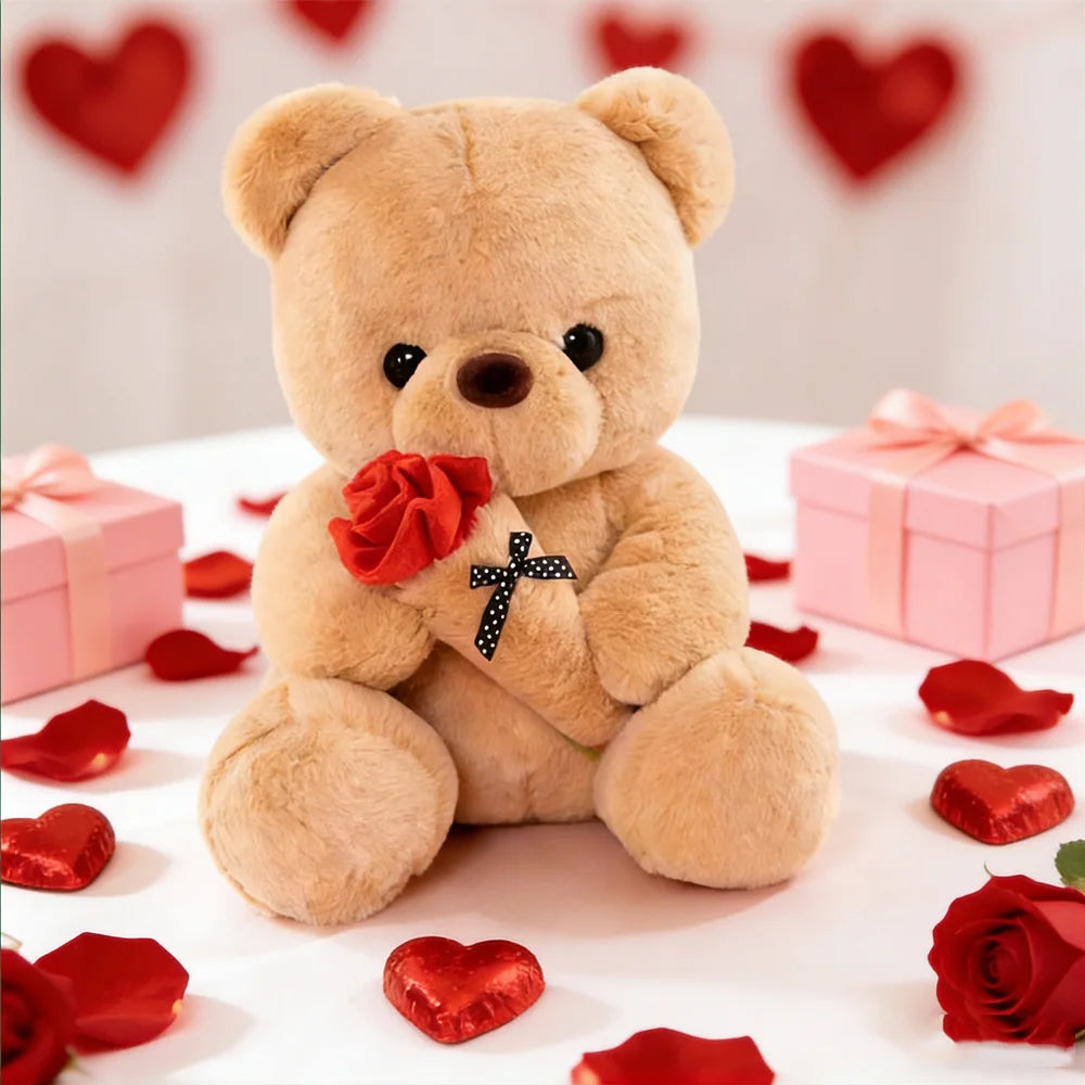 Ours en peluche rose romantique cadeau Saint-Valentin
