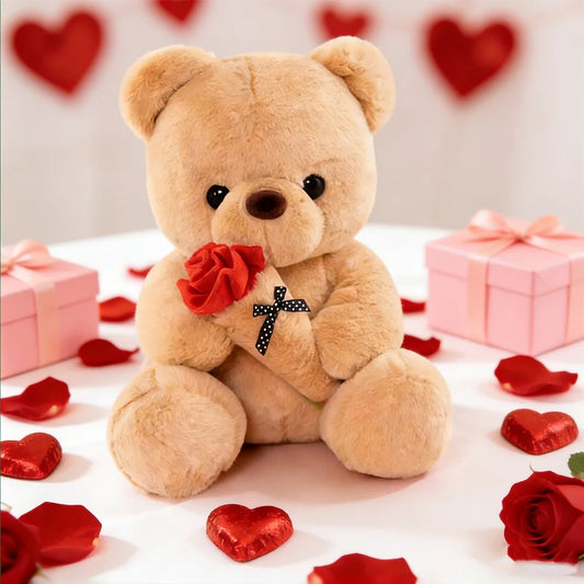 Ours en peluche rose romantique cadeau Saint-Valentin