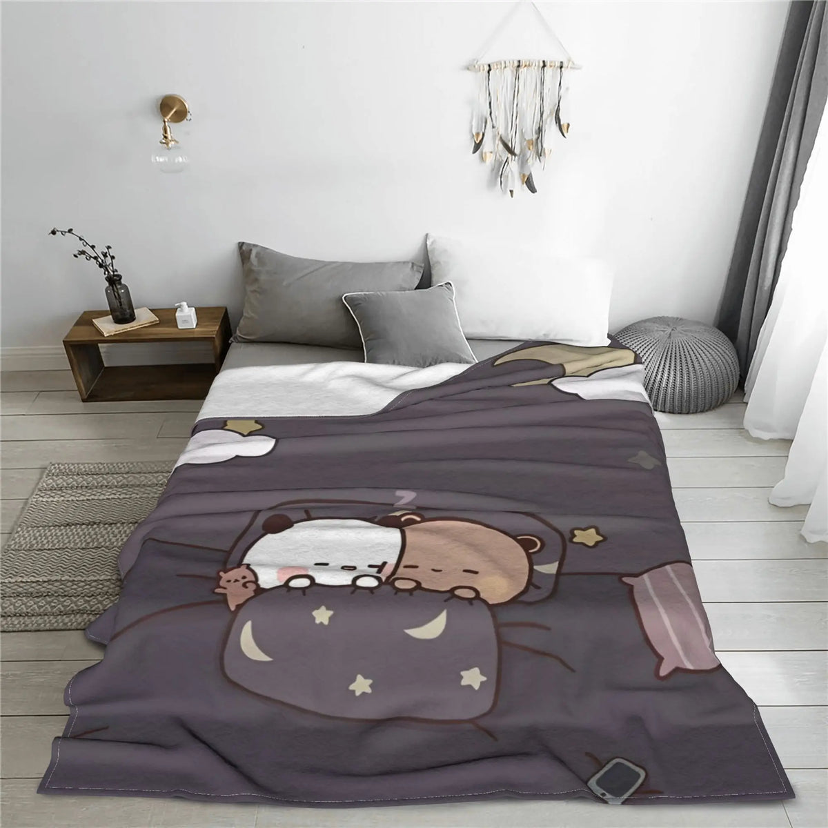 Plaid polaire ours Bubu Dudu ultra doux