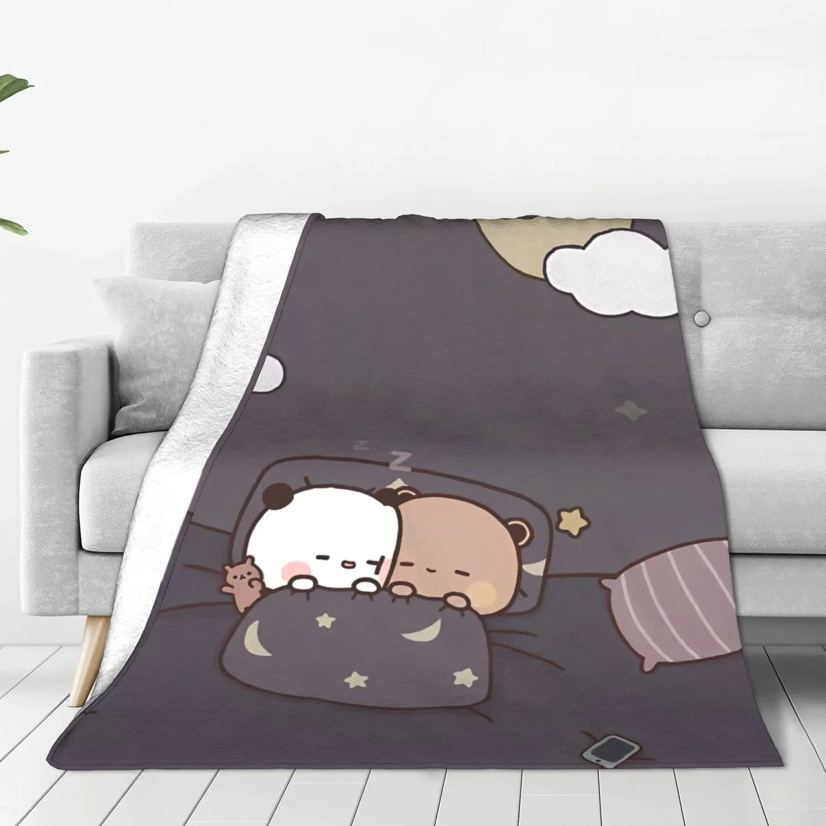 Plaid polaire ours Bubu Dudu ultra doux