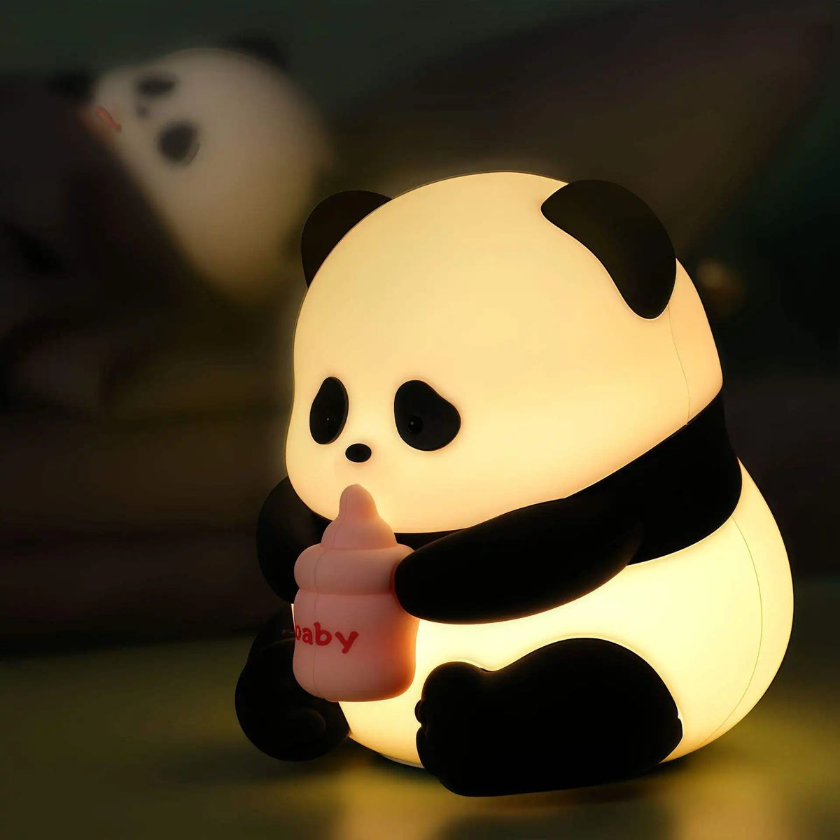 Veilleuse Panda rechargeable forme bouteille de lait