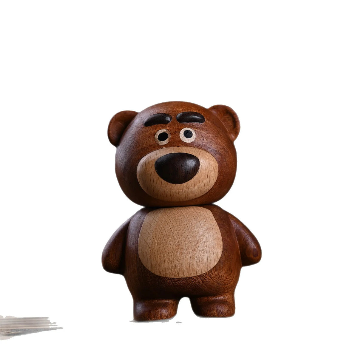 Statuette ours en bois massif pot à cure-dents