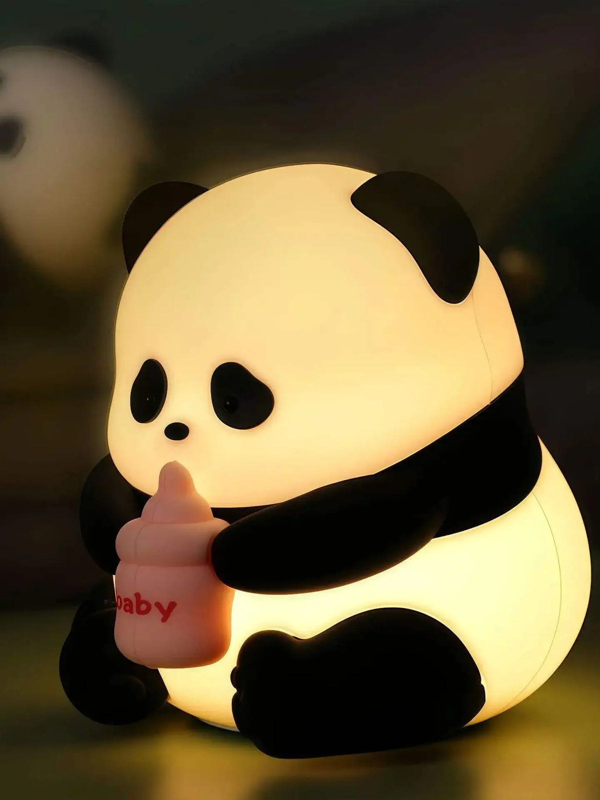 Veilleuse Panda rechargeable forme bouteille de lait